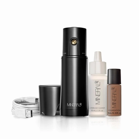 Mineral Air Complexion and Blush Kit | Flawless Mineral Foundation & Blush Application- Deep