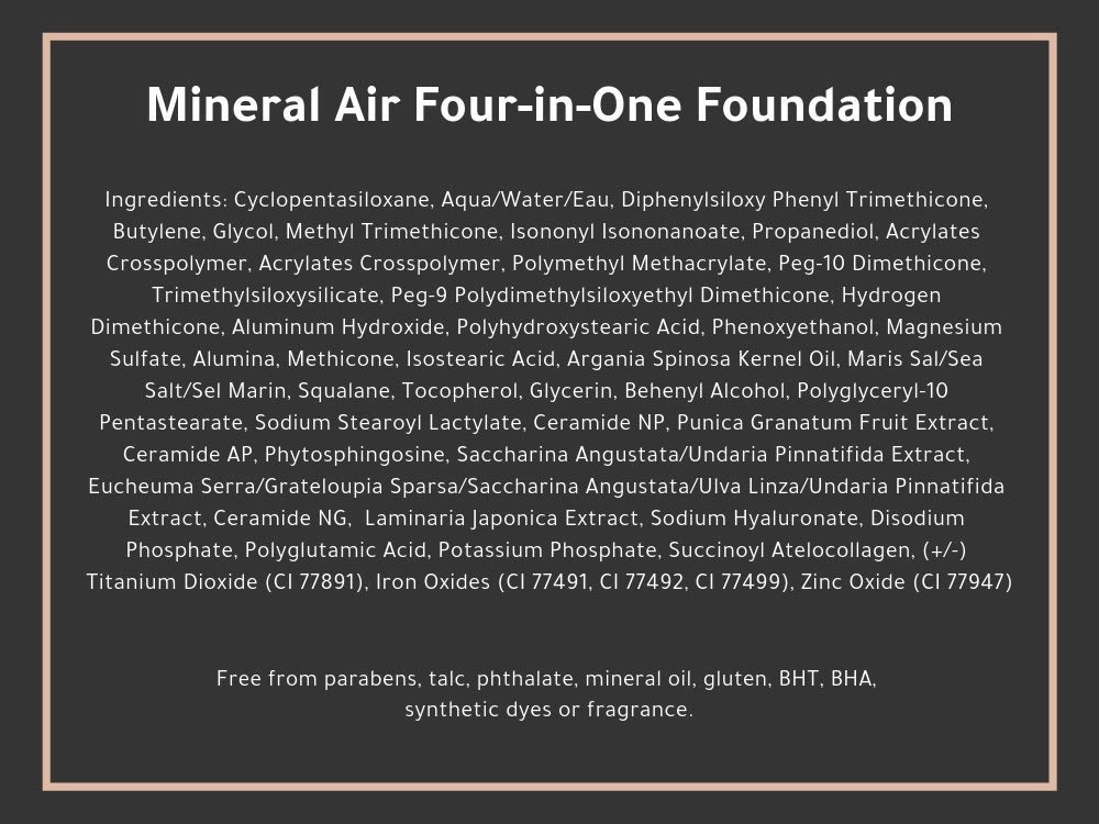 Mineral Air Four-in-One Foundation for Mineral Air Mist Device—Color, 10 ml, Travel Size - Mocha