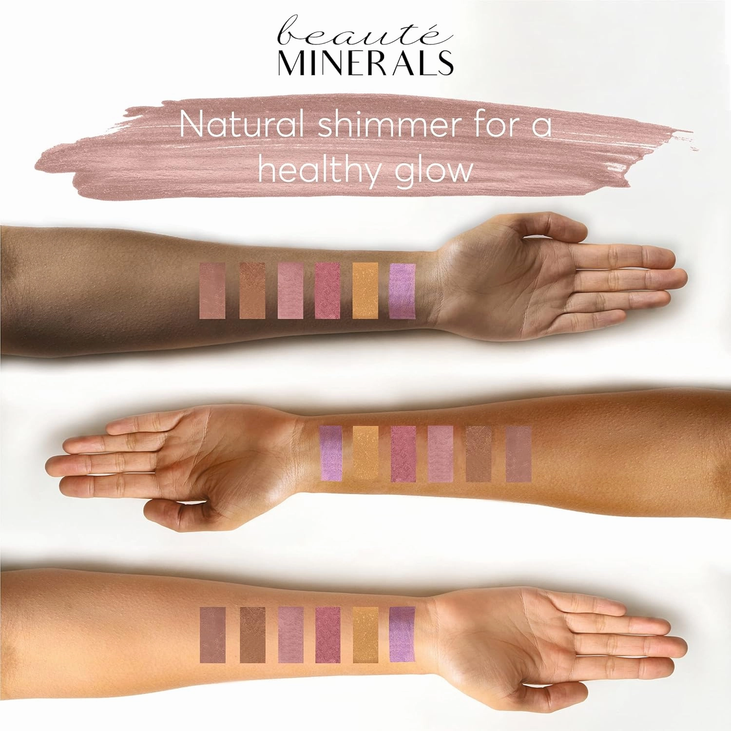 Mineral Blush Powder by Beauté Minerals | Gluten Free Pressed Powder Blush Makeup: Natural Makeup Contour, Blush and Highlighter Palette for Glowing Skin, Body Shimmer, Lip and Cheek Tint in Peachy