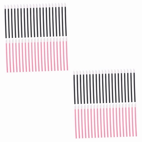 Mipcase 400 Pcs Cotton Swab Gloss Lipstick Mascara Brush Lip Brush Exfoliating Lip Tint Makeup Lip Brush Practical Lip Brush Makeup Tool Makeup Brush Makeup Beauty Tools Plastic Black