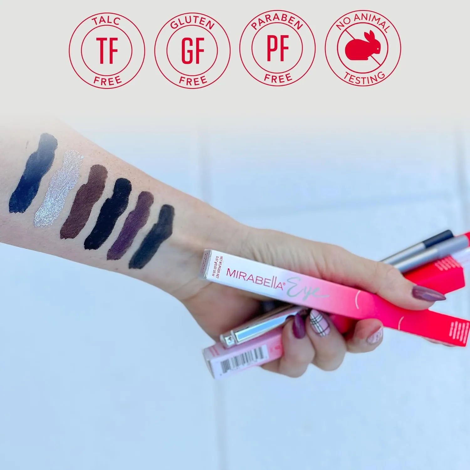 Mirabella Eye Definer & Antioxidant Infused Cream Eye liner - Ultra Pigmented Gel Eyeliner Pencil with Retractable Design, Sharpener Included - Midnight