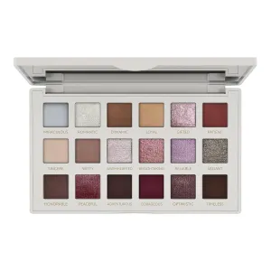 Mirabella True to You Metallic Eye Makeup Palette - 18 Colors of Talc Free Eyeshadow Primer Included & Highly Pigmented Eyeshadow Palette Kit w/Matte & Shimmer Shades - Buff