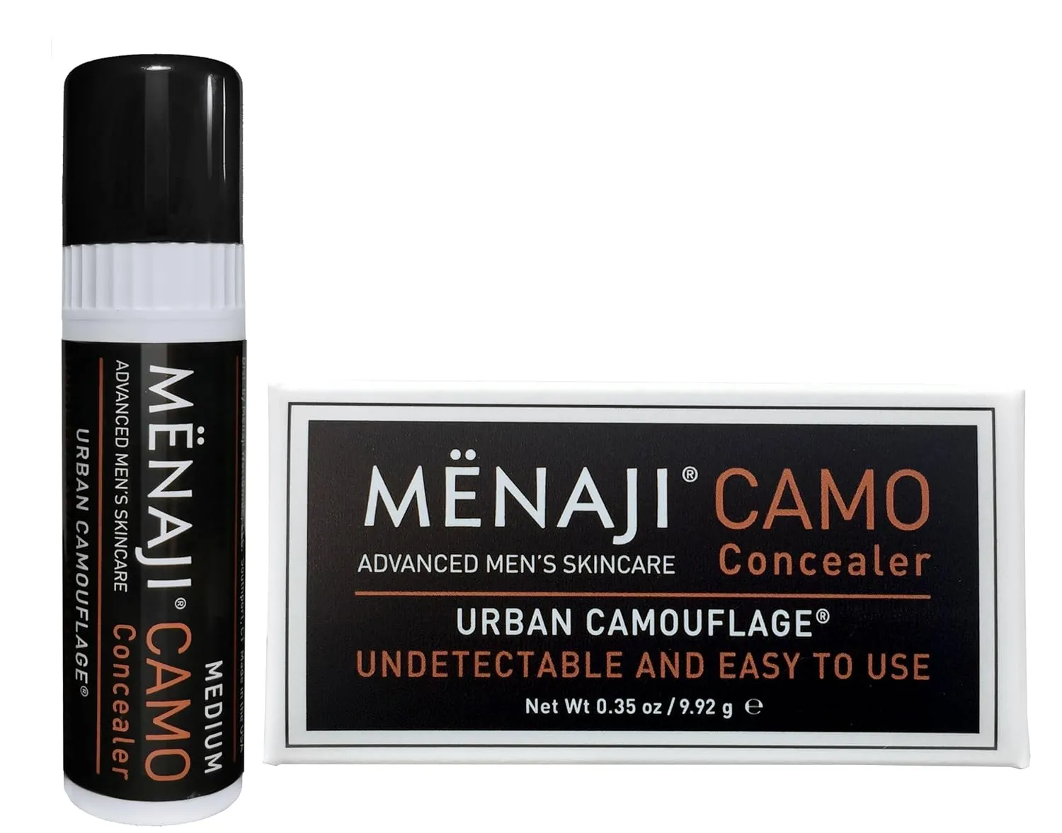 MËNAJI URBAN CAMOUFLAGE® Concealer Stick for Men - Skin Foundation Concealer for Dark Circles, Acne, Under Eye - Corrector - Mens Cosmetics - Medium - 0.35oz