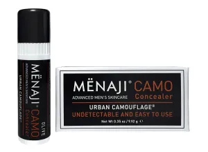 MËNAJI URBAN CAMOUFLAGE® Concealer Stick for Men - Skin Foundation Concealer for Dark Circles, Acne, Under Eye - Corrector - Mens Cosmetics - Olive - 0.35oz