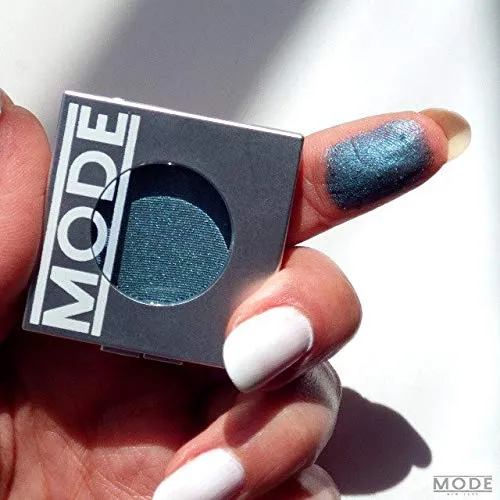 MODE Pearly Frost Shimmery Blue Eyeshadow Absolute OPULENCE & MYSTERY High Pigment Long Wear Potent Color, Nourishing Natural Pressed Powder Eye Shadow Single Compact, Vegan, Cruelty Free