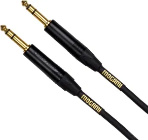 Mogami GOLD TRS-TRS-06 Balanced Audio Patch Cable, 1/4" TRS Male Plugs, Gold Contacts, Straight Connectors, 6 Foot