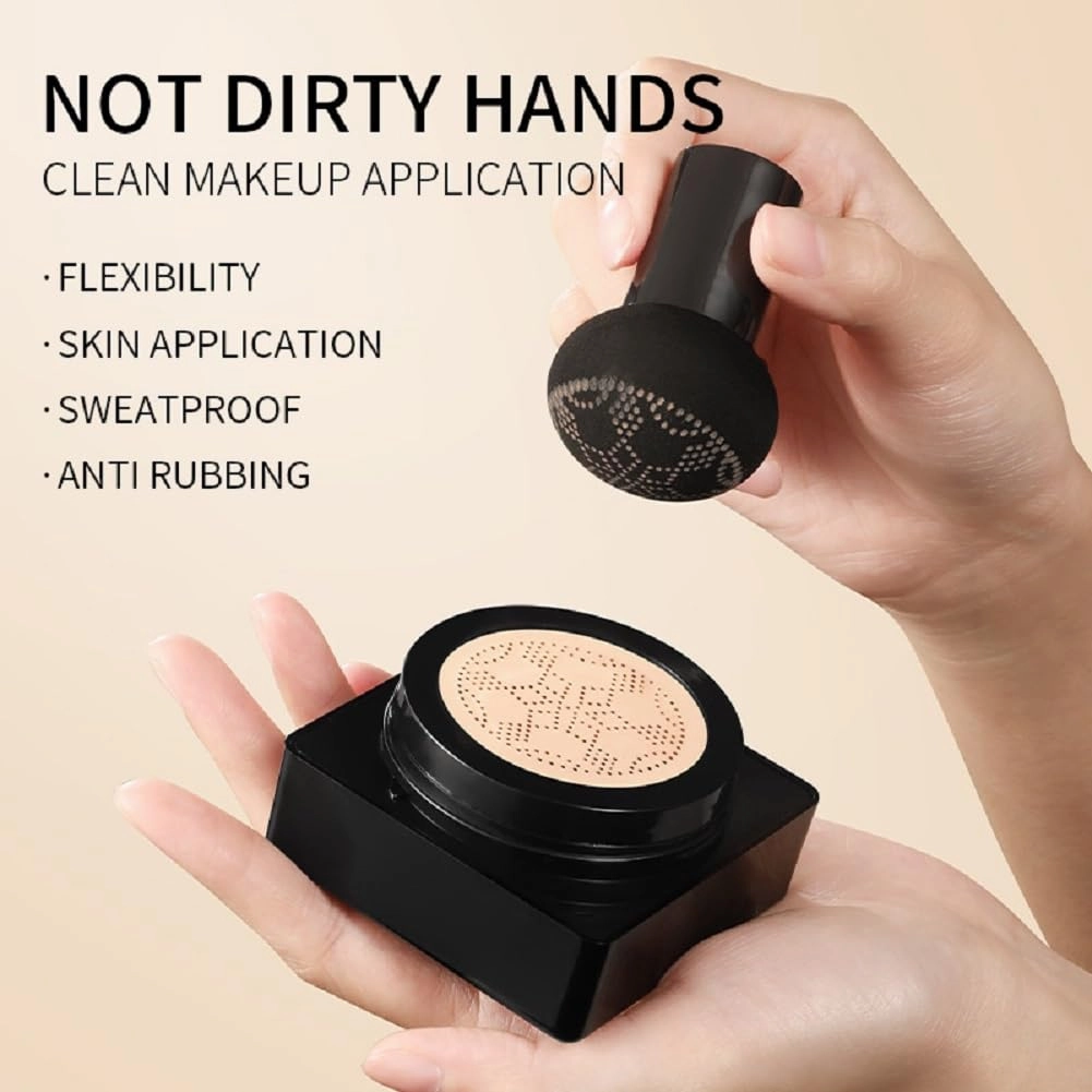 Moisturizing BB Cream with Mushroom Extract, Brightening and Repair Formula, Lasting Hydration (Mushroom air cushion natural color, 0.115kg)
