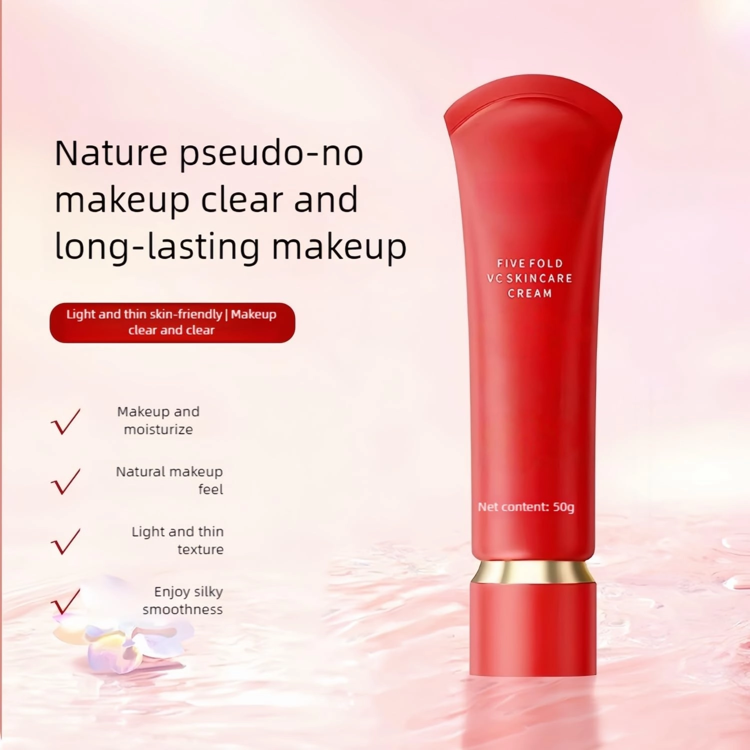 Moisturizing 𝐁𝐫𝐢𝐠𝐡𝐭𝐞𝐧ing Tone-up Concealer Cream, Tone up cream, Five Fold VC Skincare Cream (3PCS)