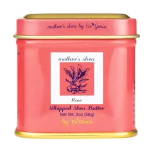 Mother's Shea Whipped Shea Butter (Rose, 2 Oz Tins - Set of 3) 100% Pure Raw Unrefined African Shea - Organic, Sustainably-Sourced Ingredients - Natural Skin & Hair Care