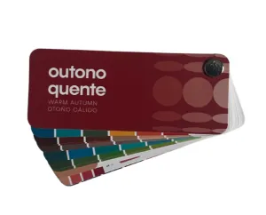 Multilingual Warm Autumn Palette Color Fan by Studio Immagine, Personalized Color Guide for Cost Saving, Smart Shopping, Outfit & Wardrobe Planning; Outono Quente/Otono Calido