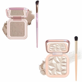 Mysense Single Contour Powder Palette   Shimmer Highlighter Makeup Powder Palette for Sculpted & Three-Dimensinal Face Makeup