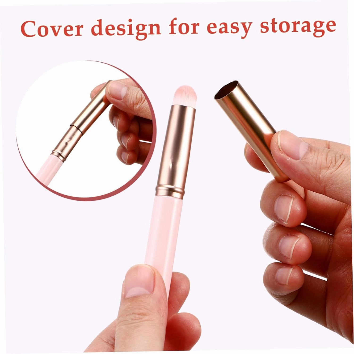 NOLITOY 15pcs Concealer Brushes Lids Soft Synthetic Makeup Tools for Precise under Eye and Lip Coverage for Liquid Powder Cosmetics Travel-friendly Design