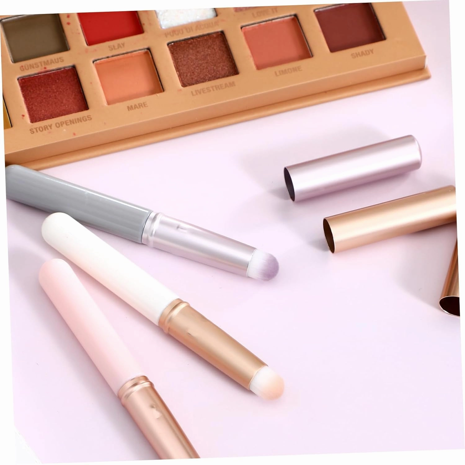 NOLITOY 15pcs Concealer Brushes Lids Soft Synthetic Makeup Tools for Precise under Eye and Lip Coverage for Liquid Powder Cosmetics Travel-friendly Design