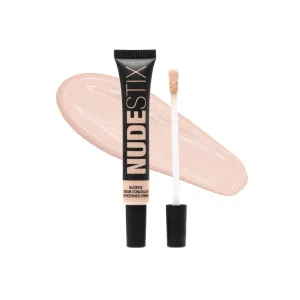 Nudestix NudeFix Cream Concealer, Lightweight Liquid, Natural Finish Makeup, Hydrating, Brightening, Under Eye Dark Circle Corrector, Reduces Redness and Blemishes, 0.34 fl oz (10 ml)