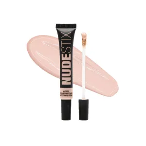 Nudestix NudeFix Cream Concealer, Lightweight Liquid, Natural Finish Makeup, Hydrating, Brightening, Under Eye Dark Circle Corrector, Reduces Redness and Blemishes, 0.34 fl oz (10 ml)