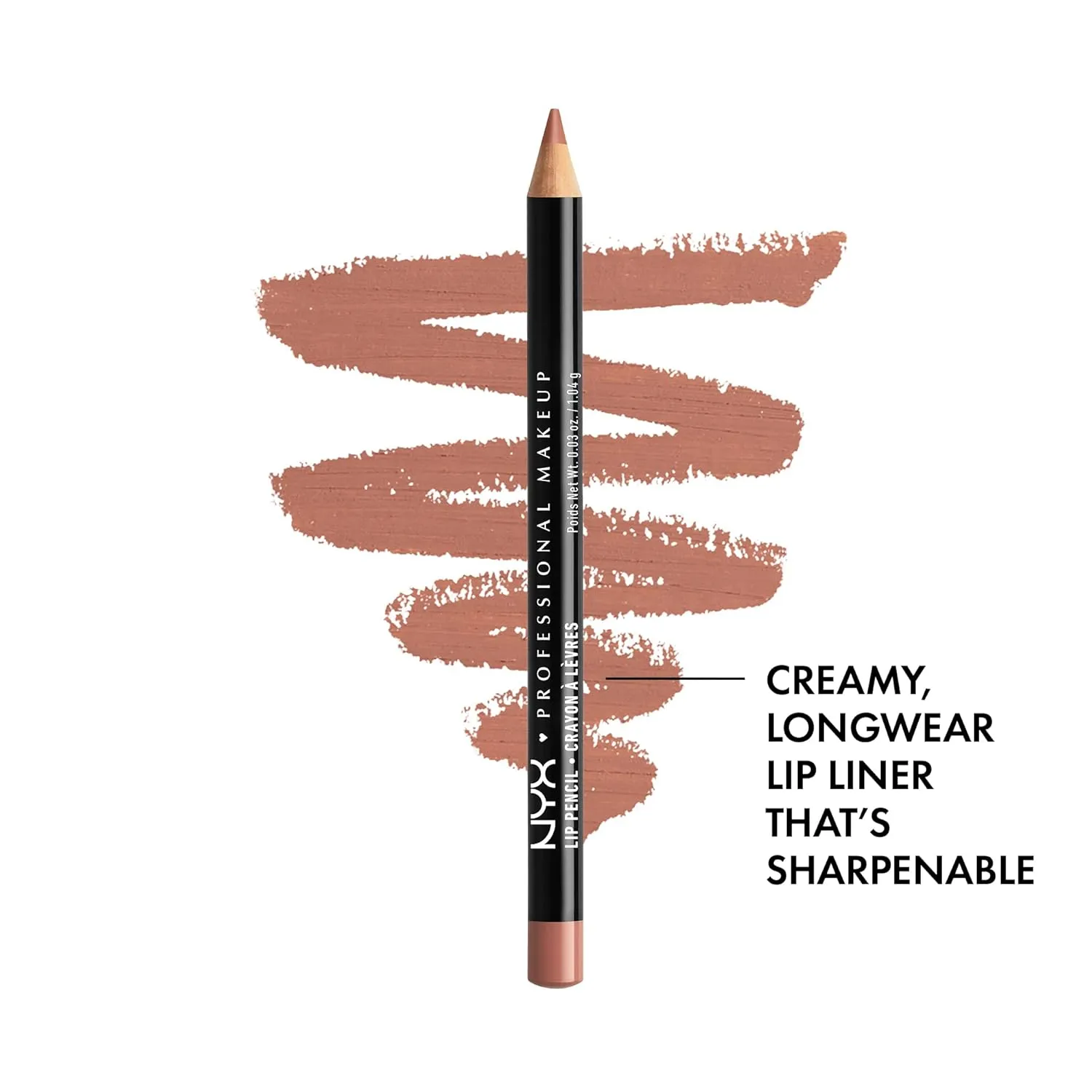 NYX PROFESSIONAL MAKEUP Slim Lip Pencil (Peakaboo Neutral)   Butter Gloss (Sugar Glass, Clear), 3-Pack Bundle