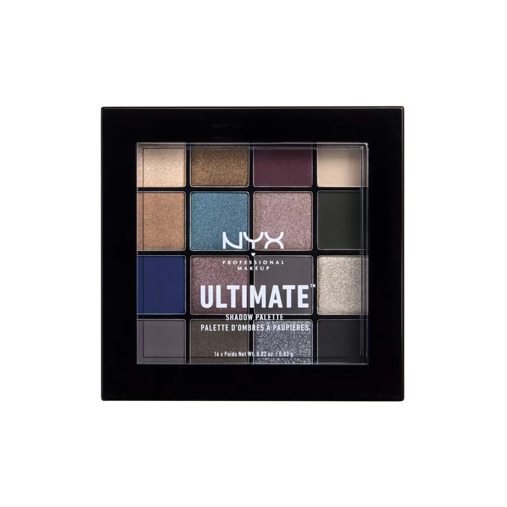 NYX PROFESSIONAL MAKEUP Ultimate Shadow Palette, Ash, 1 Count