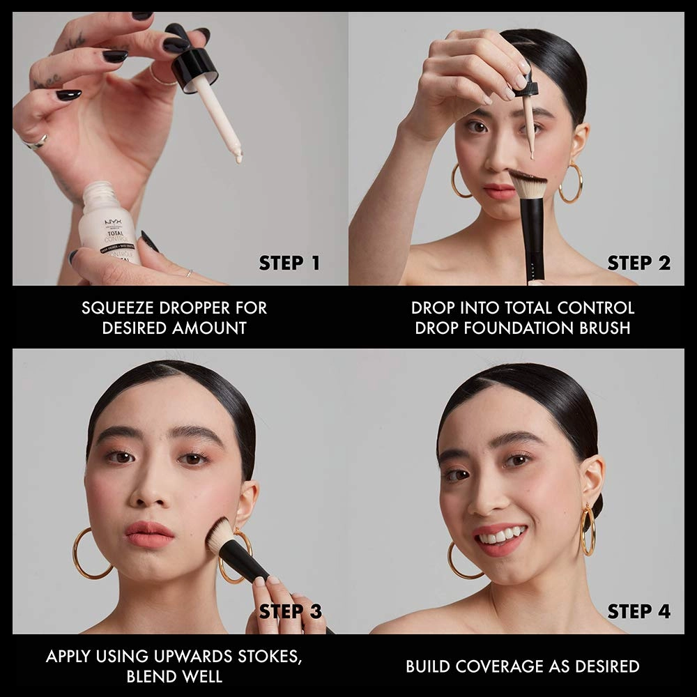 NYX PROFESSIONAL MAKEUP Total Control Pro Drop Foundation, Skin-True Buildable Coverage - Golden