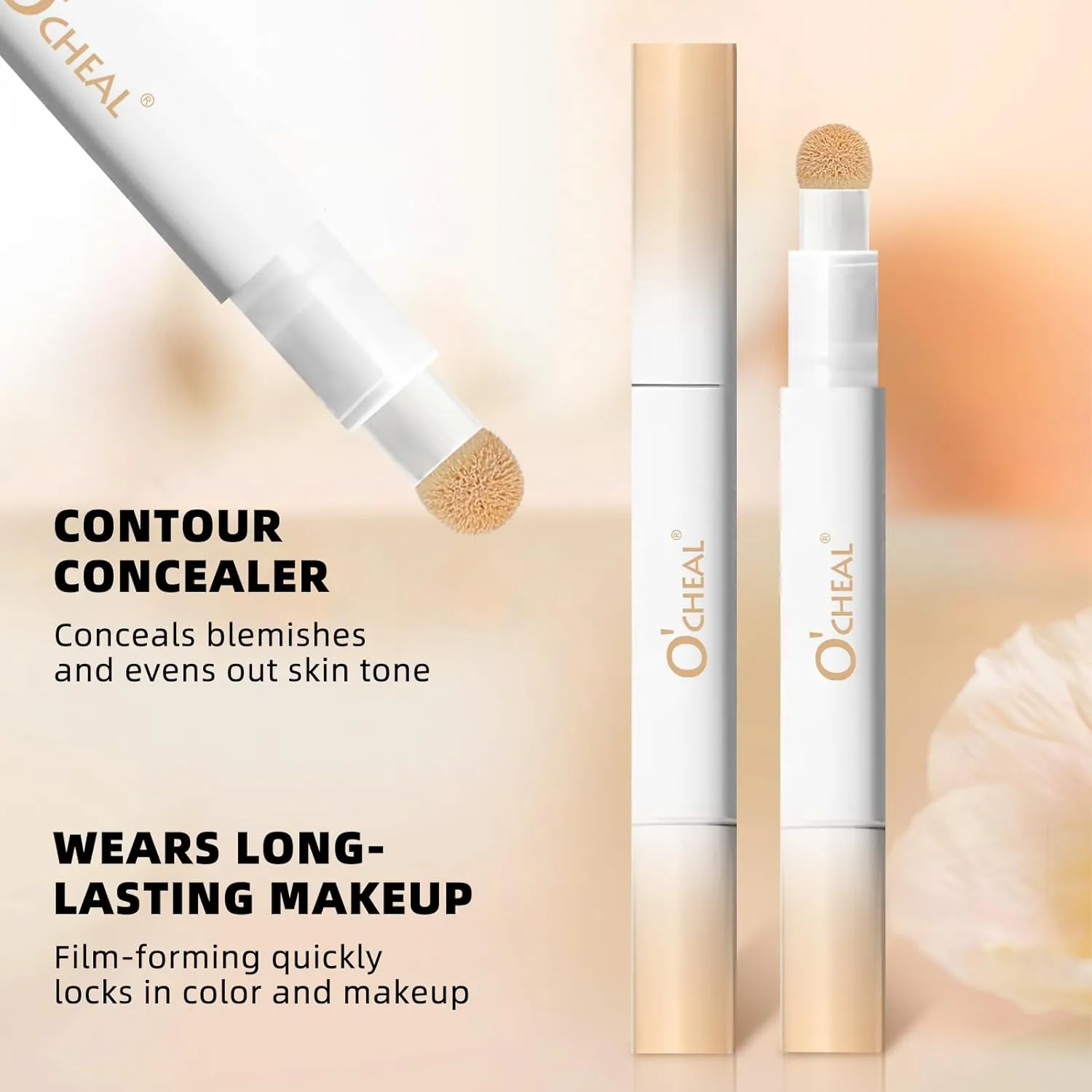 O'CHEAL Multi-Use Concealer, Under Eye Concealer, Lightweight, Long-Lasting, Full Coverage, Hydrates, Cruelty-Free & Vegan, Highlights (03#Natural Color, 1 Pcs)