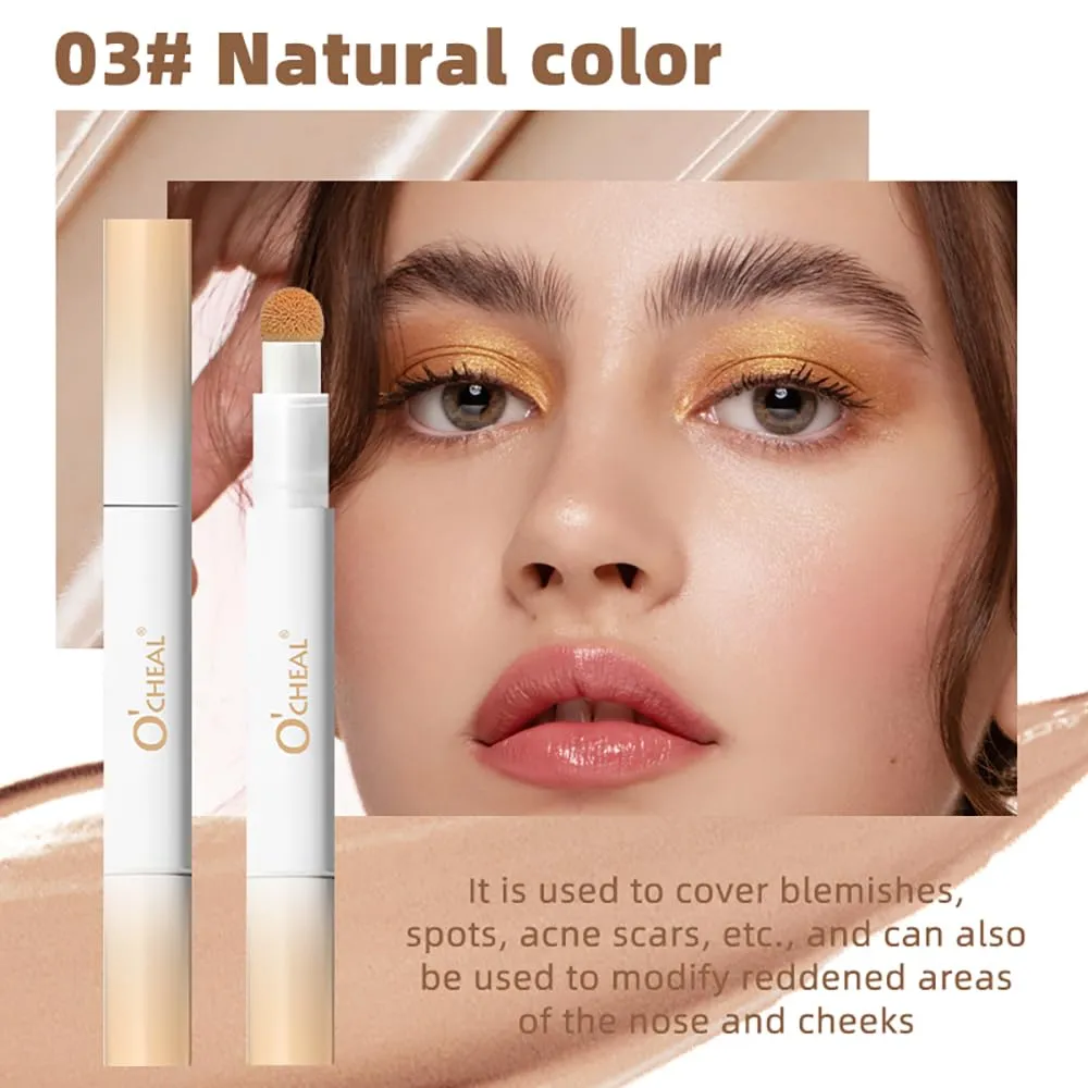 O'CHEAL Multi-Use Concealer, Under Eye Concealer, Lightweight, Long-Lasting, Full Coverage, Hydrates, Cruelty-Free & Vegan, Highlights (03#Natural Color, 1 Pcs)