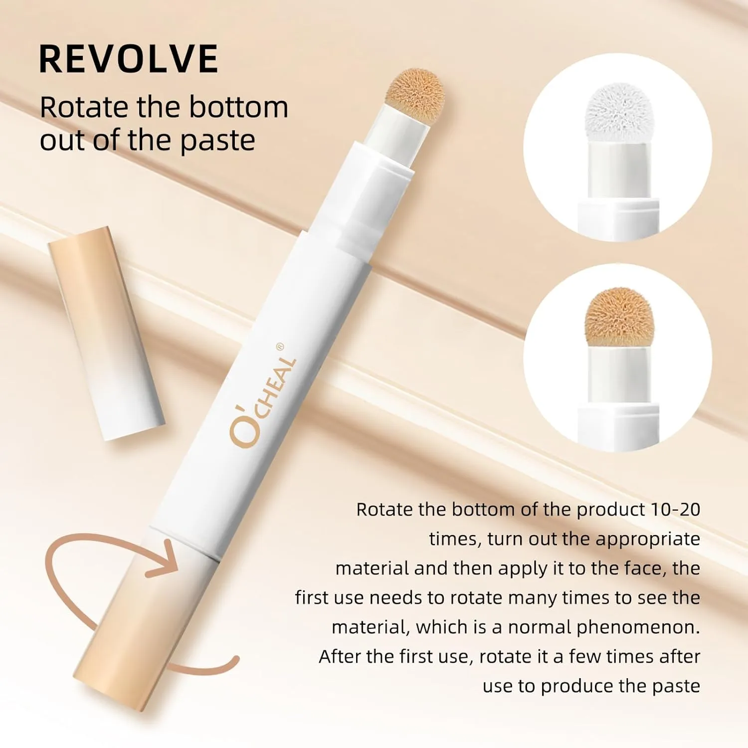 O'CHEAL Multi-Use Concealer, Under Eye Concealer, Lightweight, Long-Lasting, Full Coverage, Hydrates, Cruelty-Free & Vegan, Highlights (03#Natural Color, 1 Pcs)
