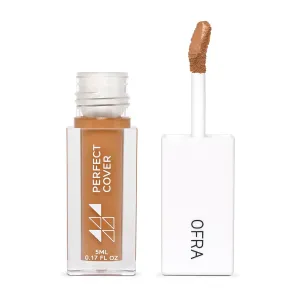Ofra Cover Concealer - Tan Walnut - Natural Finish Liquid Concealer - Hydrating, Smoothing, Blendable, and Long-Lasting Formula - Face Makeup and Under Eye Color Corrector for Dark Circles - 5 ml