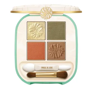 Paul & Joe Eye Color Palette 05 Bookshelf, Four Colors Powder Eye Shadows, Yellow, Green, Orange, Brown, 0.14 oz