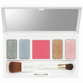 PAUL & JOE Makeup Eyeshadow Palette - Summer Collection - Limited Edition - Original Case Logo with Gipsy’s Face - Includes Four Eye Colors and One Blush Color - 002 Lover - 0.63 oz