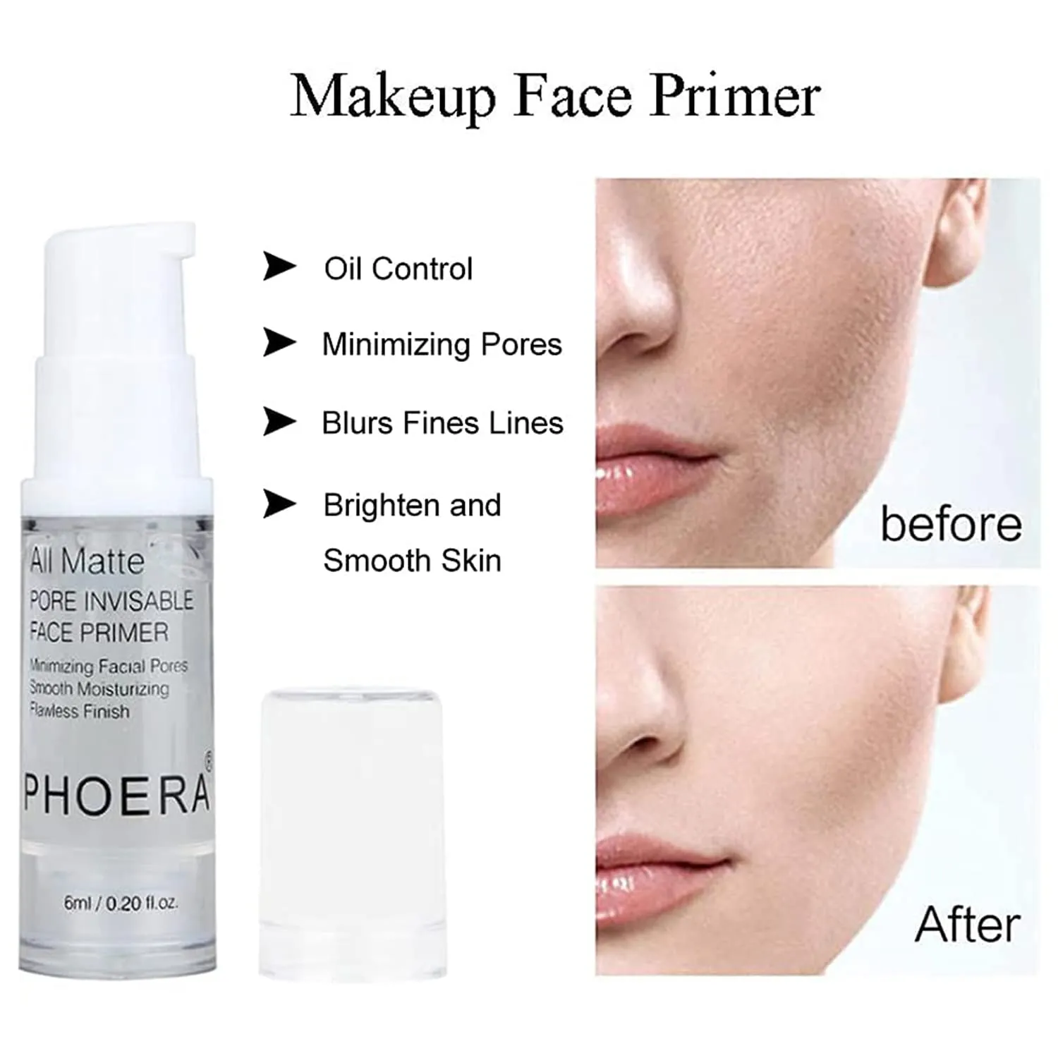 PHOERA Foundation 3-in-1 Contour Makeup Kit - Highlighter, Blush & Bronzer Sticks for Sculpting Cheeks (Porcelain/Nude)
