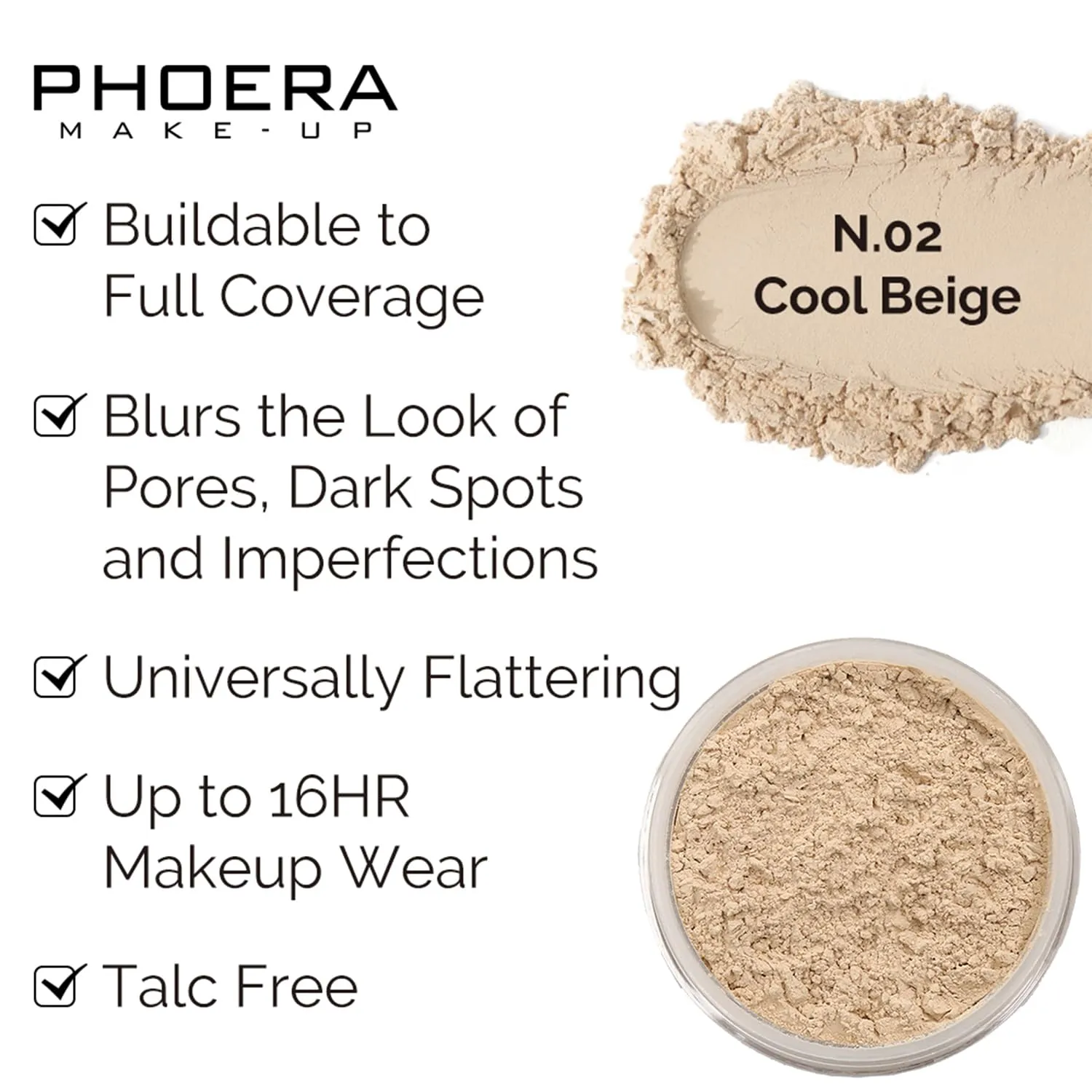 PHOERA Foundation 3-in-1 Contour Makeup Kit - Highlighter, Blush & Bronzer Sticks for Sculpting Cheeks (Porcelain/Nude)