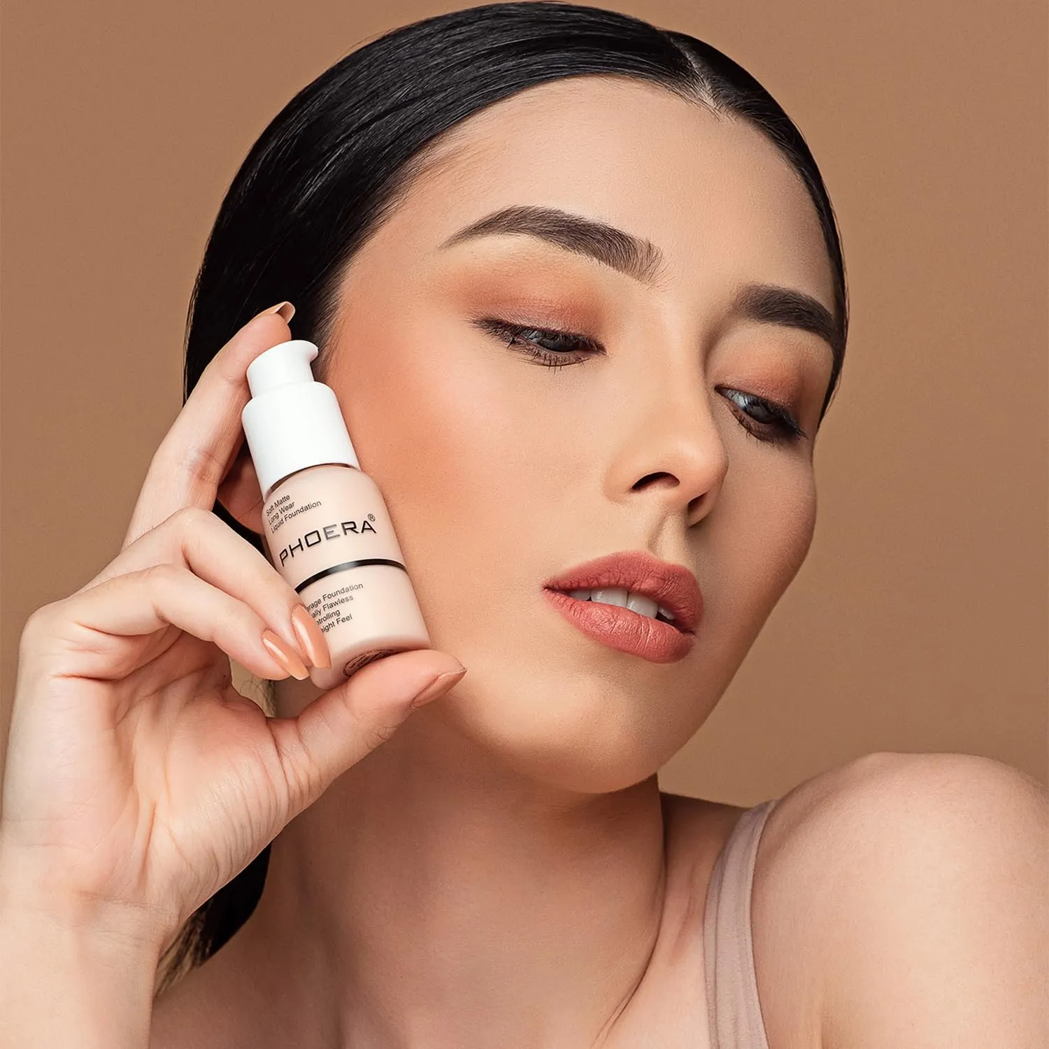 PHOERA Foundation,PHOERA Makeup for Women,PHOERA Matte Liquide Foundation Full Coverage,PHOERA Primer,PHOERA Concealer,Kabuki Makeup Brushes Foundation (101 Porcelain   102 Nude)