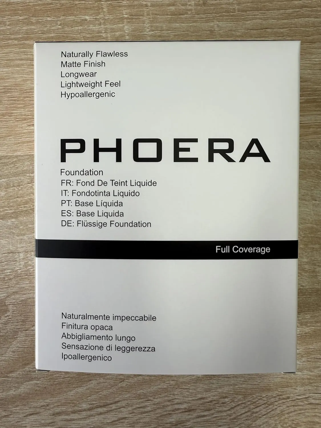 PHOERA Makeup Set - Full Coverage Foundation, Primer, Powder, Concealer & Kabuki Makeup Brushes - 2 Makeup Sponge (Nude   Warm Peach)