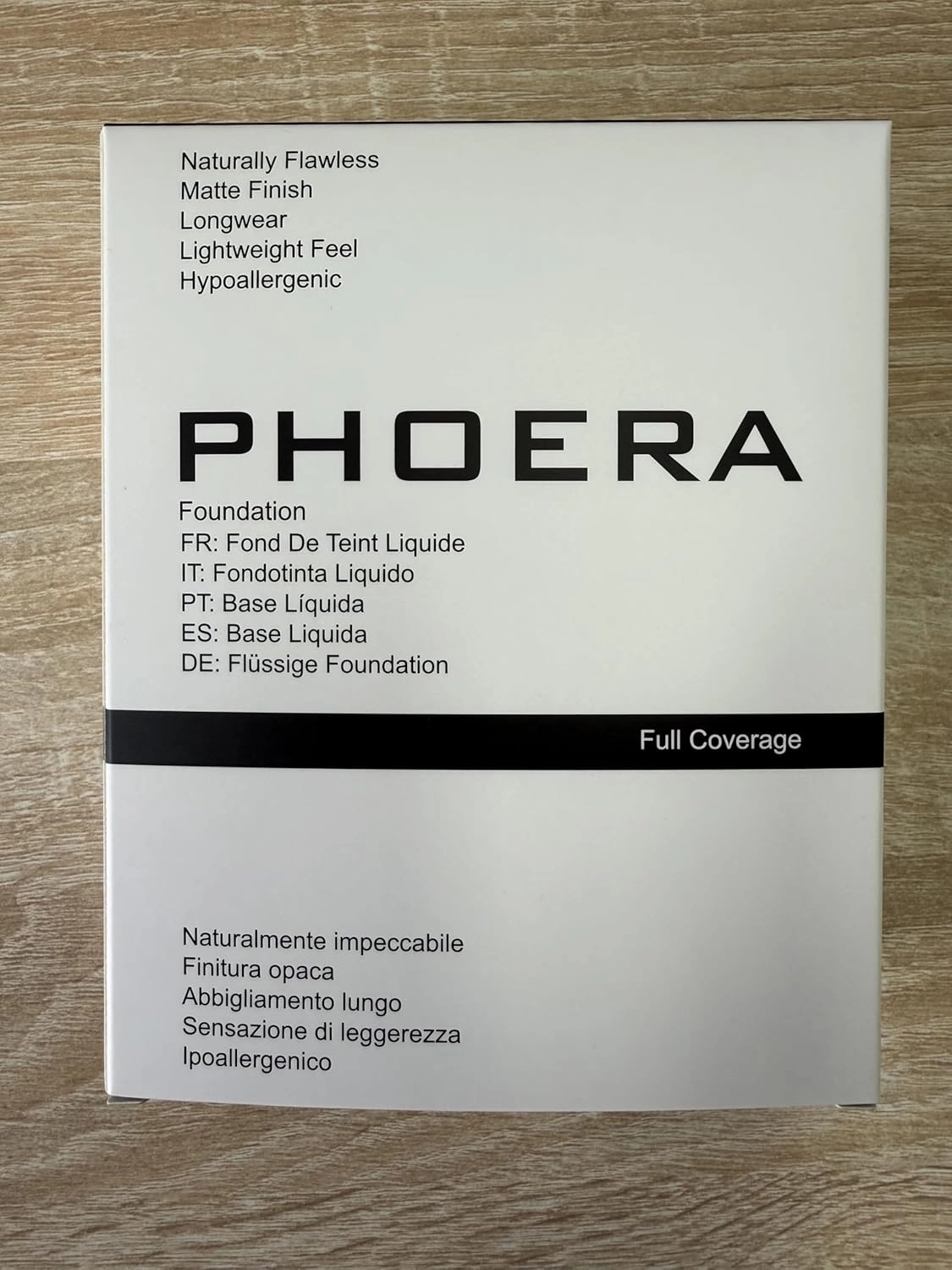 PHOERA Makeup Set - Full Coverage Foundation, Primer, Powder, Concealer & Kabuki Brushes (2 Sponge #105 Sand)