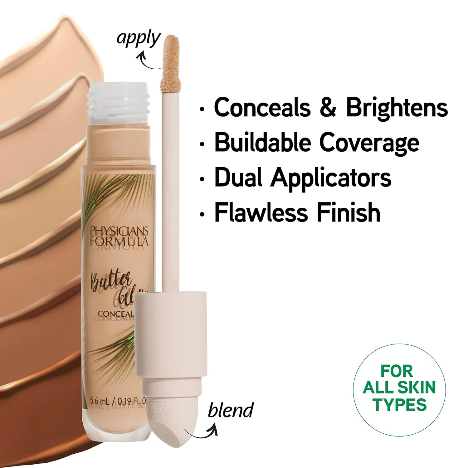 Physicians Formula Mineral Wear Talc-Free Loose Powder Creamy Natural, Dermatologist Tested, Clinically Tested & Butter Glow Concealer Light-to-Medium