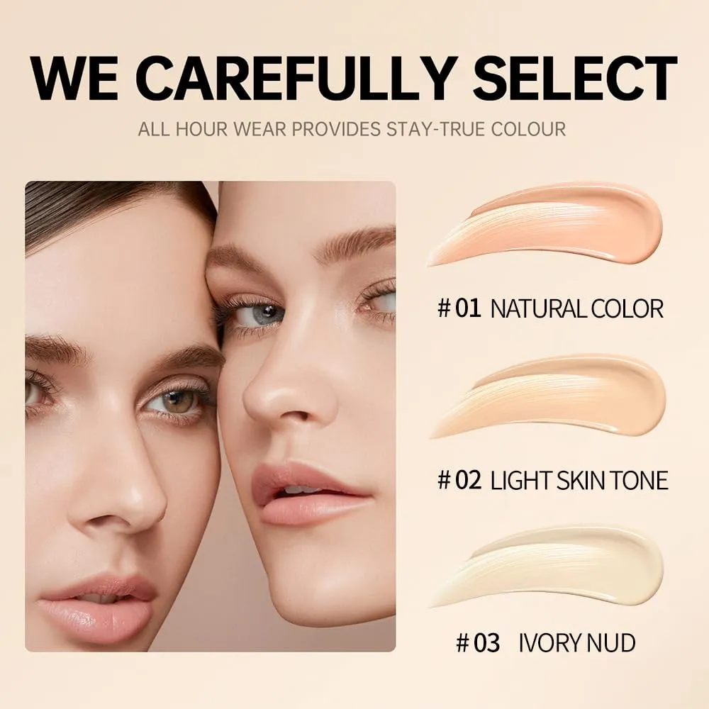 pistro Double-Ended Concealer Stick, Full Coverage Liquid Makeup for Blemishes, Dark Spots, and Acne Scars, Long-Lasting, Lightweight, 7.5ML (2Pcs-# 02 LIGHT SKIN TONE)