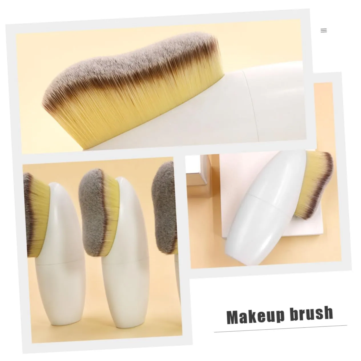 POPETPOP 4pcs Face Powder Brush Portable Makeup Tools for Liquid Powder Application Ergonomic Design for Easy Contouring Lightweight for Professional Makeup Look
