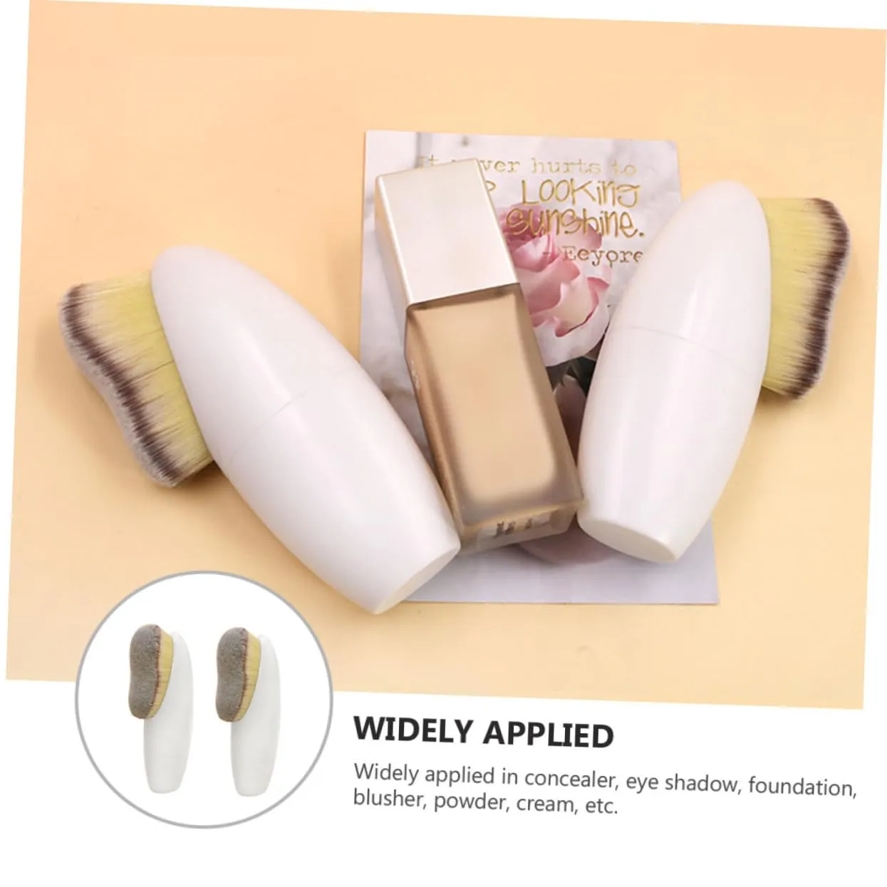 POPETPOP 4pcs Face Powder Brush Portable Makeup Tools for Liquid Powder Application Ergonomic Design for Easy Contouring Lightweight for Professional Makeup Look
