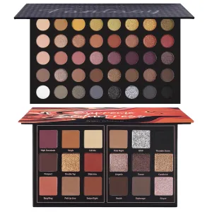 Prism Makeup 40 Colors Neutral and Smokey Palette with 18 Colors Dark Brown Rusty Smokey Eyeshadow Palette