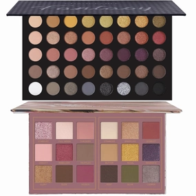 Prism Makeup 40 Colors Neutral and Smokey Palette with 18 Colors Rosy Nudes Light Smokey Eyeshadow Set