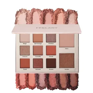 PROFESSIONAL MAKEUP Long Lasting Waterproof Eyeshadow Palette 11 Ultra-pigmented Shimmer & Matte Shades and Naked & Brown Warm Neutral makeup palette with Mirror - Blendable Multi-Purpose