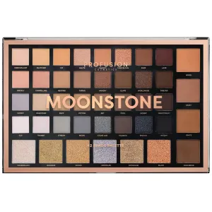 Profusion Cosmetics Moonstone 42 Shade Palette Matte Satin Shimmer Metallic Nude Smoky Eyeshadow Pallete Beauty Cosmetics Highly Pigment Powder Long Lasting Blendable