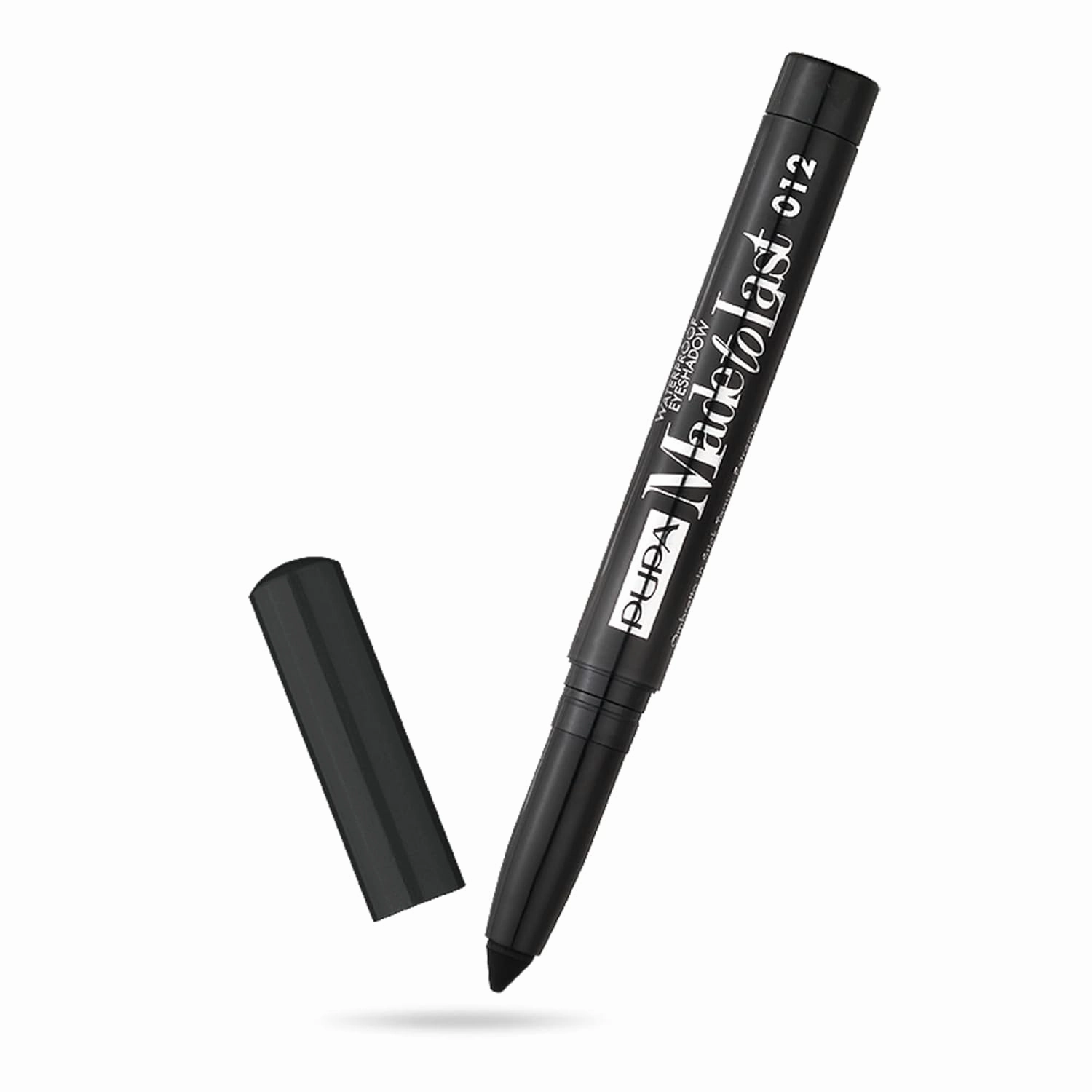 Pupa Milano Made To Last Waterproof Eyeshadow - Long Wear, Pigmented Cream Shadow Stick - Smudge Proof, Easy Blending Formula - Satin, Pearl, and Metallic Shades - 012 Extra Black - 0.049 oz