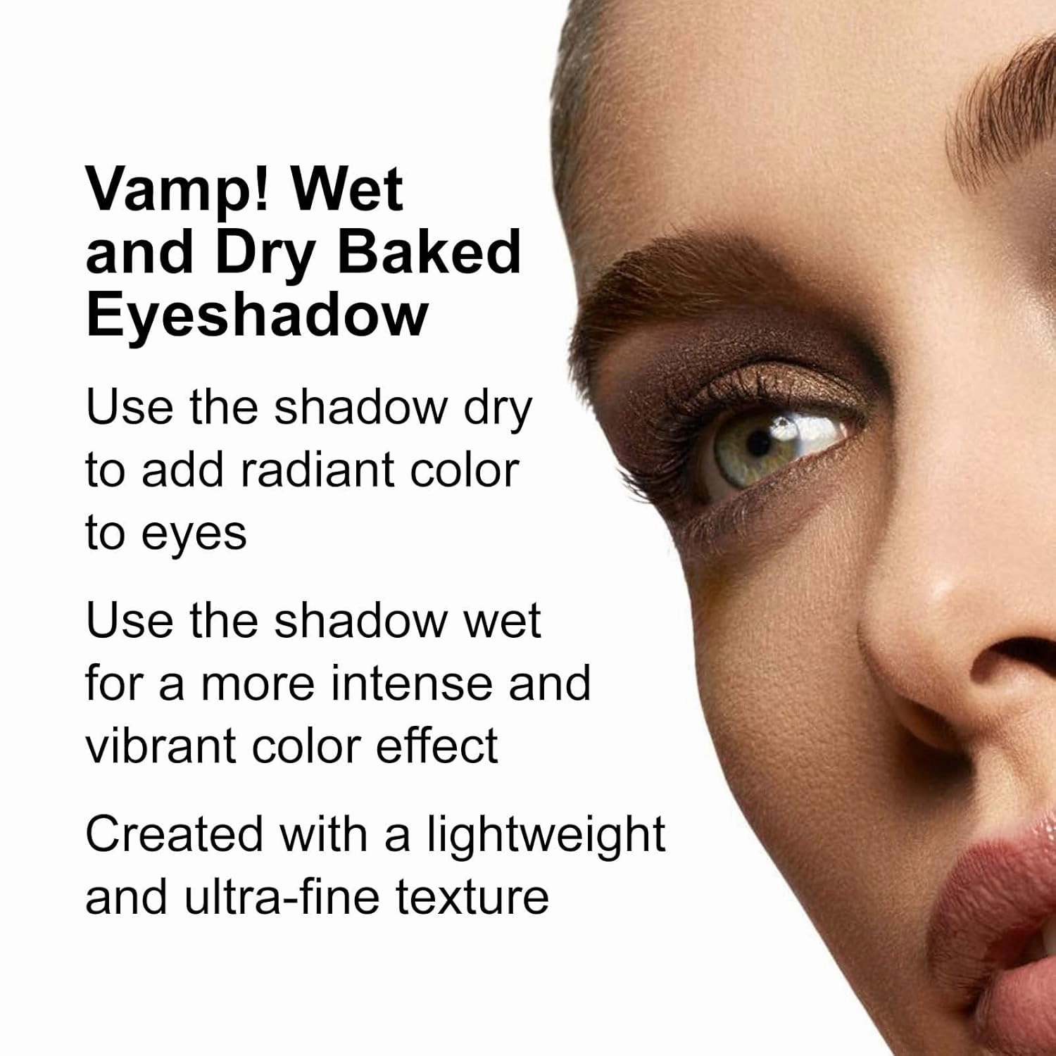Pupa Milano Vamp! Wet And Dry Baked Eyeshadow - Brilliant, Highly Pigmented Colors - Light And Creamy Makeup Formula - Professional Quality Shimmer Powder Eye Shadows - 101 Precious Gold - 0.035 Oz