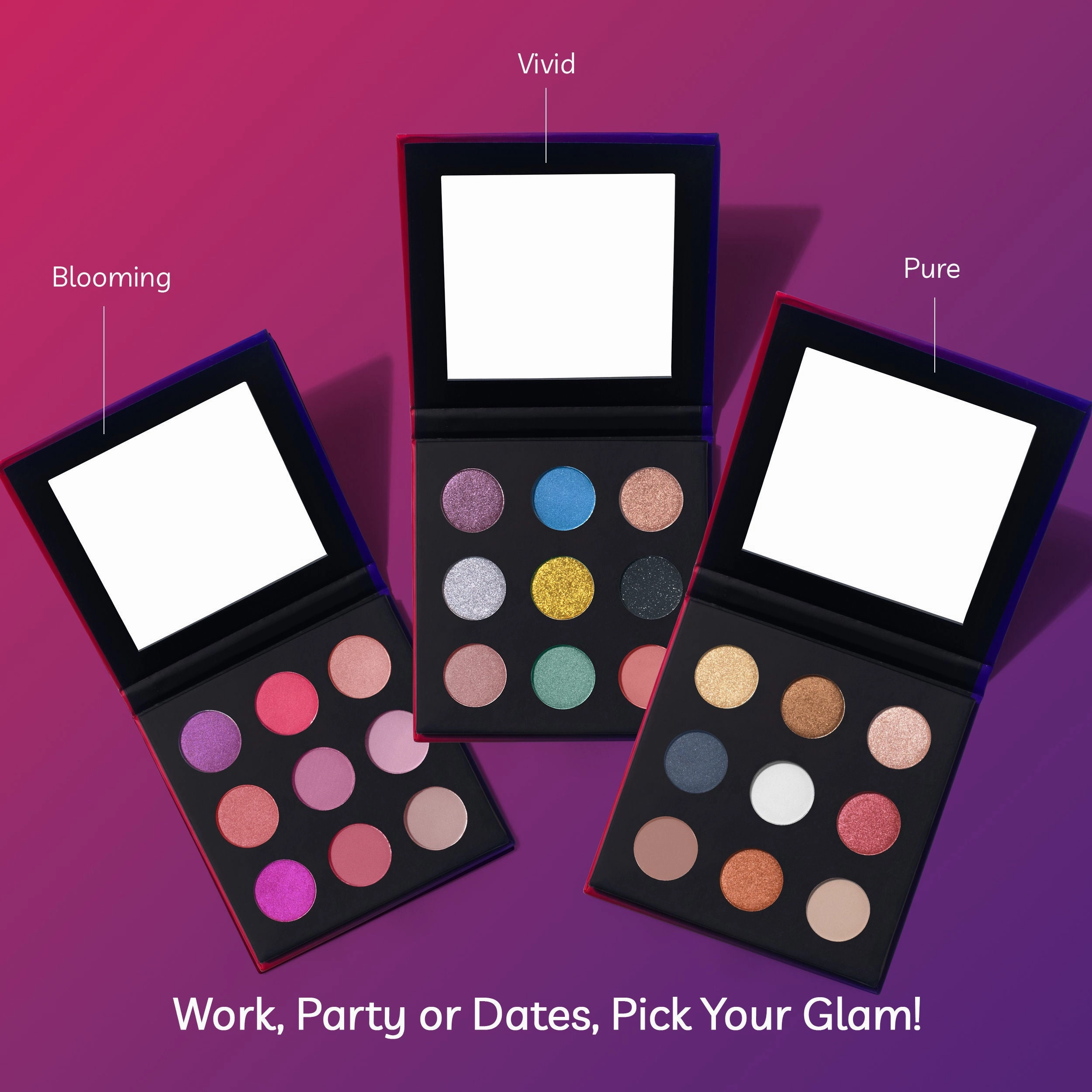 Purplle Crescent Eyeshadow Palette - Vivid | Party | High Pigmentation | Highly Blendable | Matte | Shimmer | Long lasting