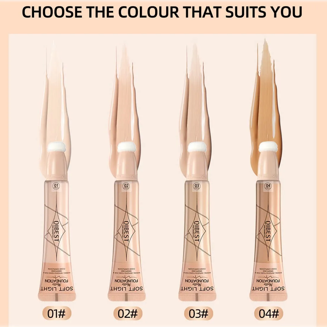 QiBest Air Cushion Waterproof liquid foundation Fully Covers Black Eyes concealer Matte Covers Invisible Pores Long term Natural Moisturizing Pure Essence Zero Cruel Women's Face Makeup Smooth and Light (D)
