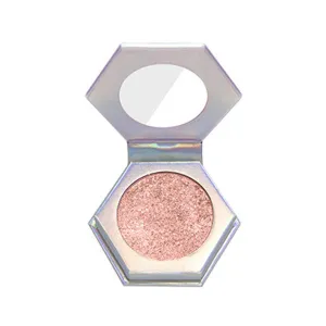 QiBest Highlighting Pressed Powder Diamond Pearl Sparkle Mashed Potatoes Brightening, Contouring, Toning, Fashion Cosmetics Professional Foundation (C)