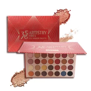 QiBest35 Color Star Diamond Matte Lasting Waterproof Blendable Pearlescent Eyeshadow Palette Desert Rose Net Red Best Professional Palette Neutral Smoky Beginner Not Falling Off