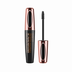 QiBest Volumizing Mascara Thick Curl Big Brush 4D Black Set Soft for Lengthening Clarity Natural Washable Hypoallergenic