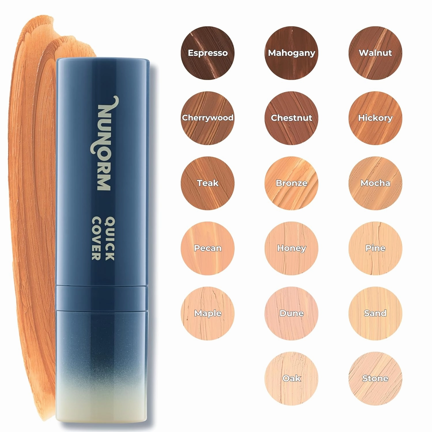 Quick Cover Stick | Lightweight Foundation   Concealer For Men's Skin | Face   Body | 17 Shades | Instantly Covers Blemishes | Natural Matte Finish | Cruelty-Free   Vegan | Portable (Bronze)