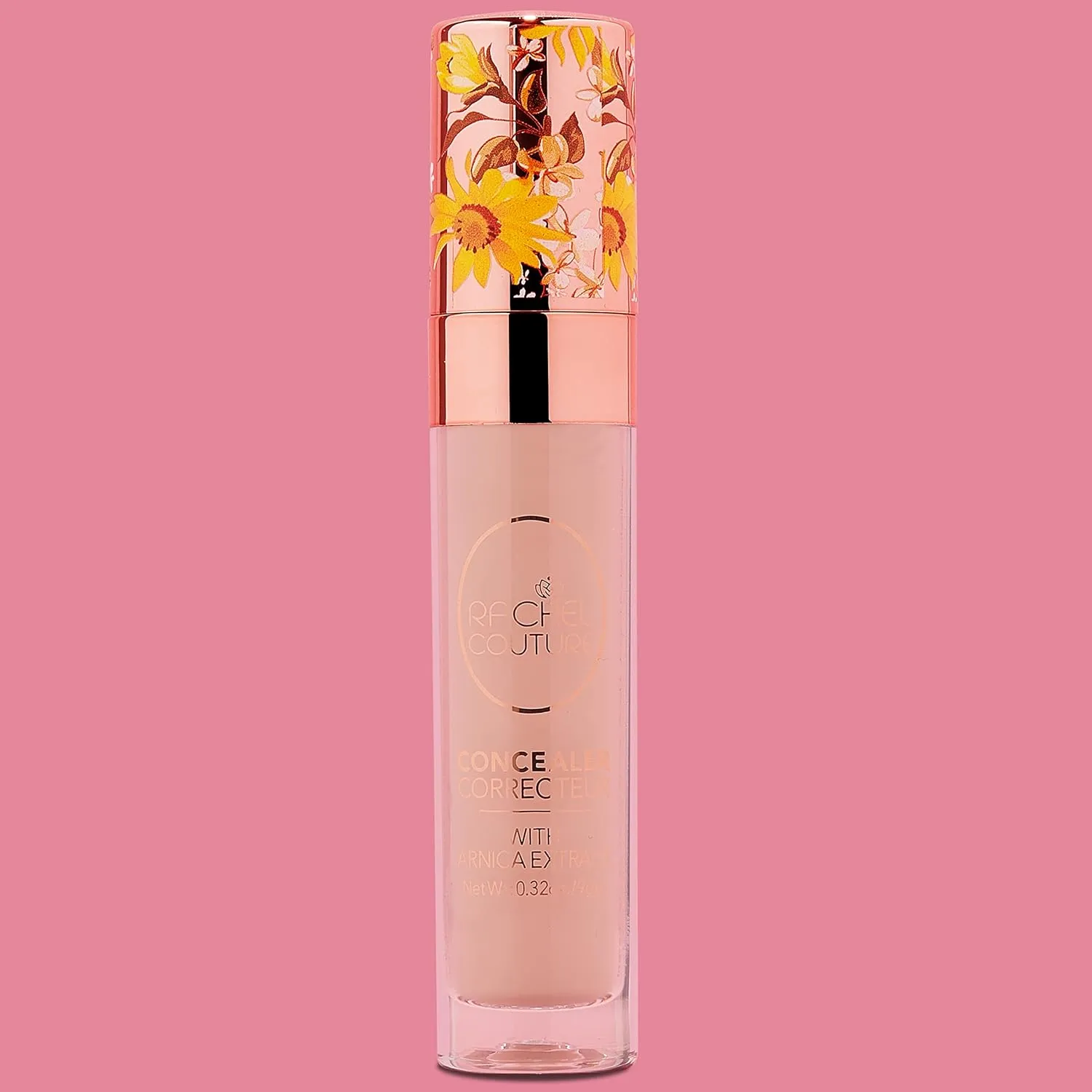 Rachel Couture Liquid Concealer | Medium to Full Coverage Fluid Concealer | Vegan & Cruelty-Free | Infused with Arnica Extract - 0.3 Fl Oz - Lemon